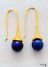 Boho Earrings, Dangle Earrings, Blue Lapis and Tiger Eye